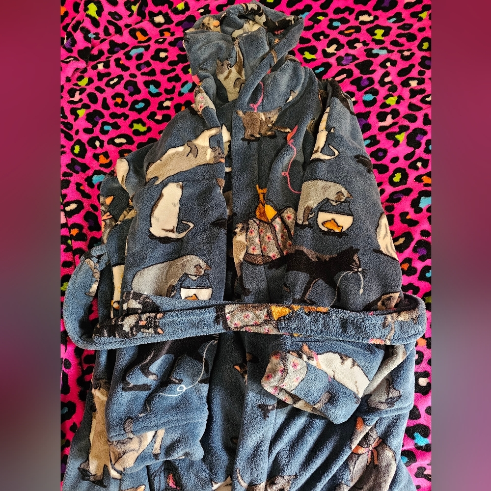 NWOT Vera Bradley Cats Meow S/M ROBE